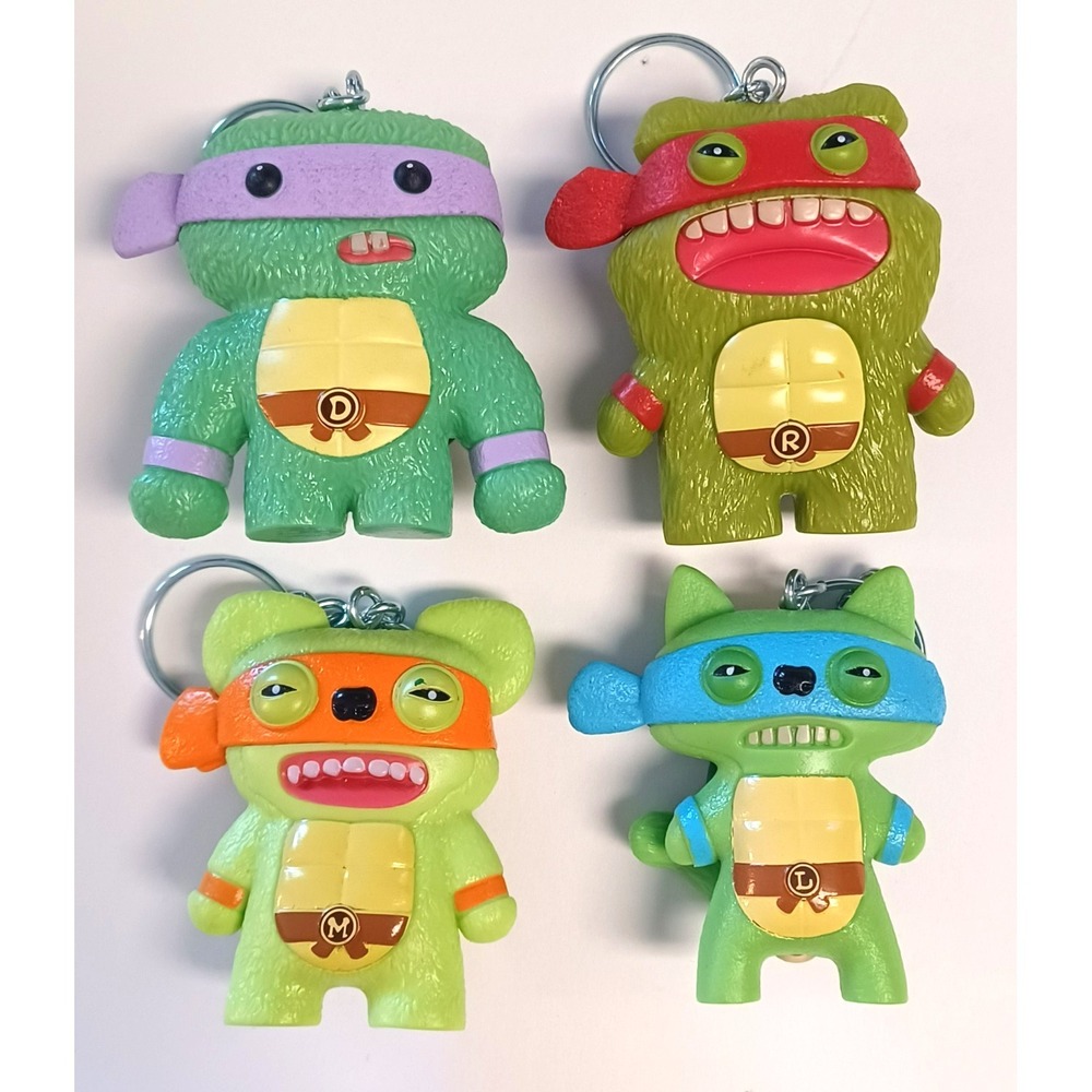 Fuggler TMNT Vinyl Keychain Set of 4 Ninja Turtles Figures Blind Bag Complete